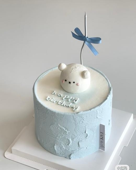 【优品系列】---【蓝色小熊】送男士、男生、男友生日蛋糕 商品图0