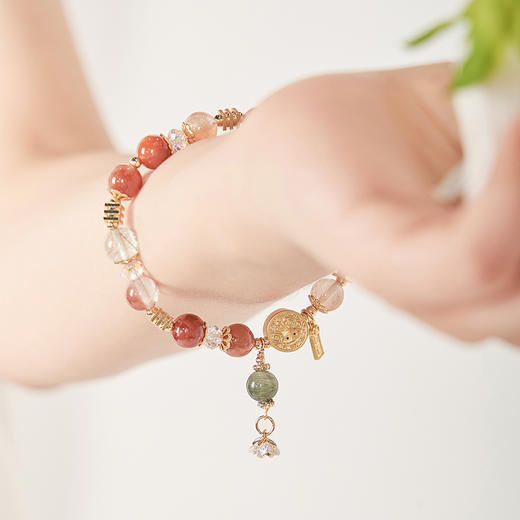 大英博物馆 东方梦境系列 遇兔欢喜 水晶多彩手链 和田玉手绳 国风 新中式 高颜值 赠闺蜜朋友 情侣 商品图1