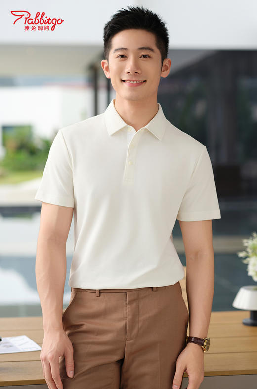 赤兔嗨购5A抗菌POLO衫轻奢无缝休闲商务男女同款24年新品正肩短袖 商品图10