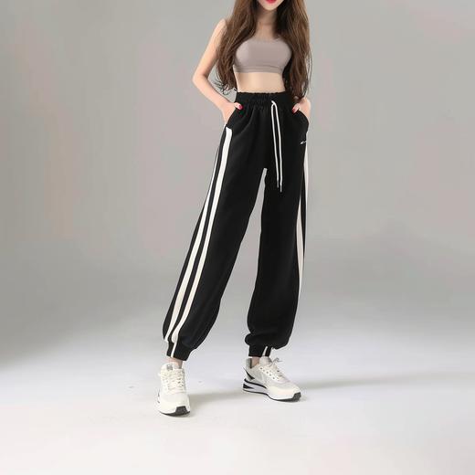 7/11奢姿2024秋季新品黑色运动裤女夏季薄款休闲卫裤裤子学生直筒裤显瘦阔腿裤9943530039 商品图0