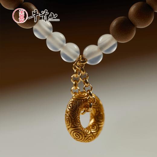 牛首山文创墨色老山檀香水晶手串玛瑙手链祈福送朋友 商品图3