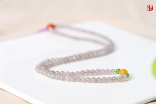 【静洁】和田烟青玉珠串  珠径：5mm 商品图5