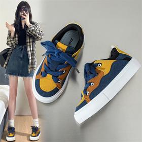 ZHR则则防滑耐磨鞋2024春季新款休闲运动百搭ins情侣帆布面包女鞋