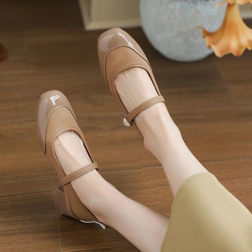 ZHR则则浅口单鞋女2024新款时尚百搭玛丽珍鞋气质小皮鞋女鞋 商品图8