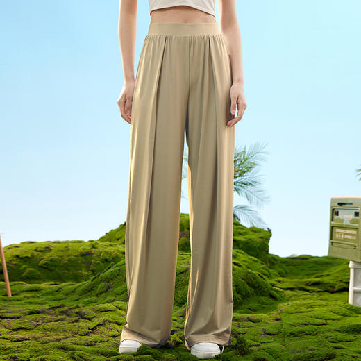 爱帝女士凉感防晒速干阔腿裤外穿宽松休闲直筒裤 商品图2