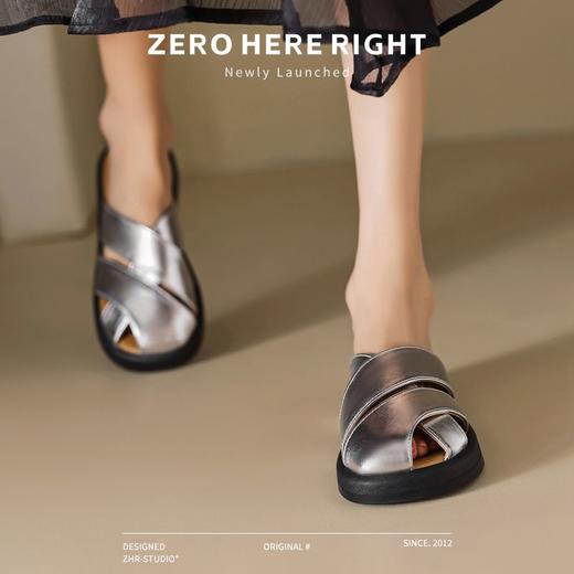 ZHR则则平底包头女外出拖鞋2024夏季新款外穿复古懒人凉拖鞋防滑 商品图7