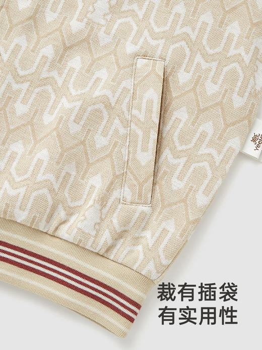 英氏宝宝外套秋季保暖长袖羊毛外套男童上衣2024新款YRWUJ3Q599A 商品图3