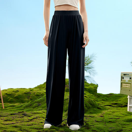 爱帝女士凉感防晒速干阔腿裤外穿宽松休闲直筒裤 商品图4