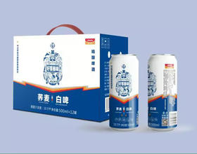 好客秦味 荞麦白啤精酿啤酒 500ml 2瓶（银川）