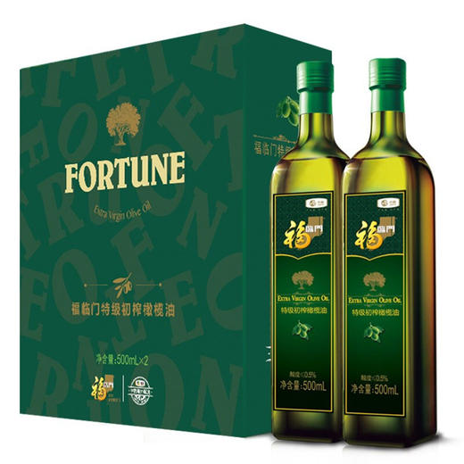 中粮福临门特级初榨橄榄油礼盒500ml*2植物食用油 商品图1