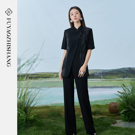 IWY/扶摇系列夏季国风立领气质通勤西装套装FYCP375 商品图3