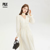 P&X设计师女装秋季法式气质优雅温柔连衣长裙824308395 杏色 商品缩略图2