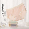 波浪提花内裤女100%纯棉裆中腰大码全包臀不夹裆波浪提花内裤5条装 商品缩略图1