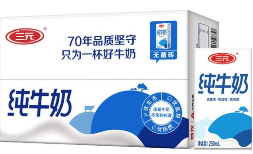 CR三元纯牛奶250ml*20MS 商品图0