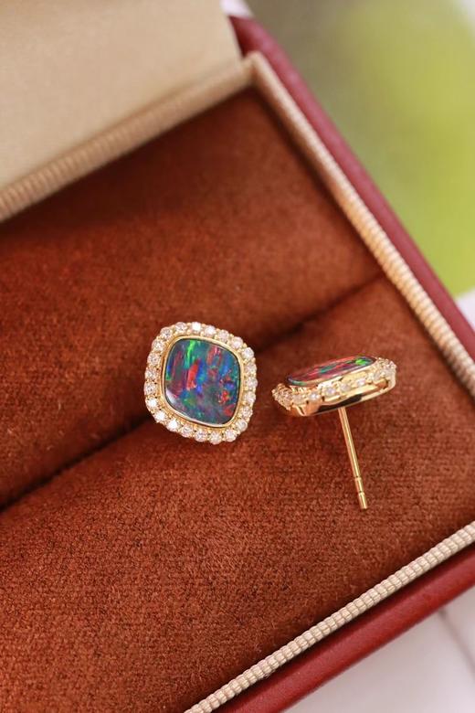 2.58ct 欧泊耳钉 商品图4