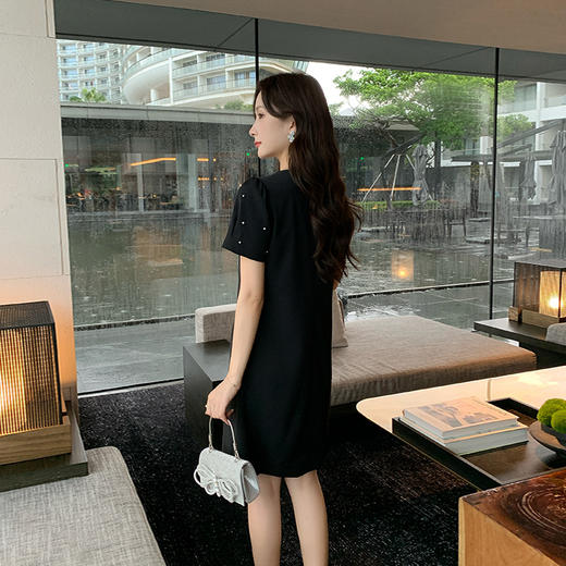 [奢姿轻奢系列]法式打钻连衣裙大码女装夏季新款胖妹妹气质裙子8942825742 商品图3