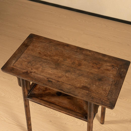 清早期 紫檀夹头榫刀牙板带屉平头案 商品图1