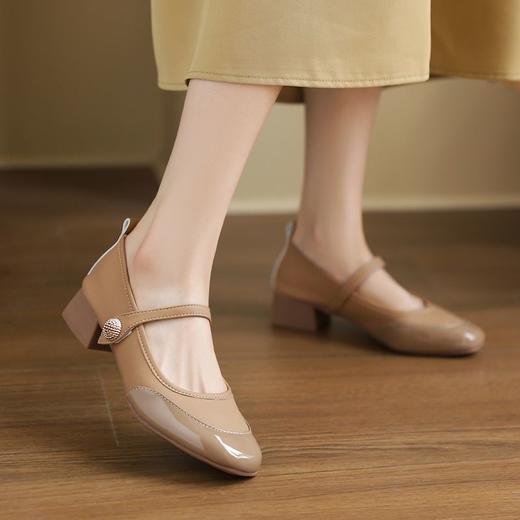 ZHR则则浅口单鞋女2024新款时尚百搭玛丽珍鞋气质小皮鞋女鞋 商品图7
