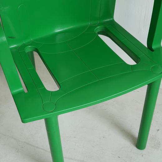 1980s意大利Kartell K4870绿色扶手椅A0222 by Anna Castelli Ferrieri 商品图5