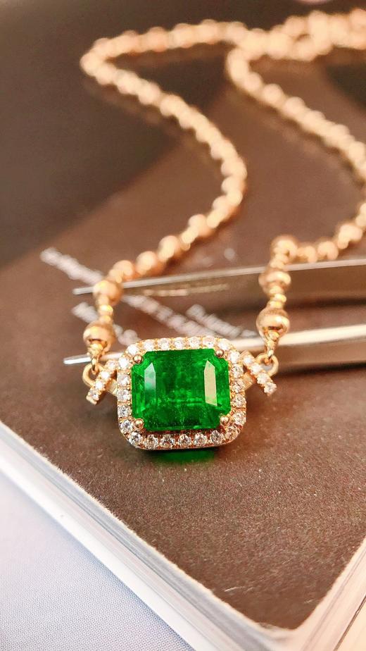 1.80ct 祖母绿锁骨链 商品图0