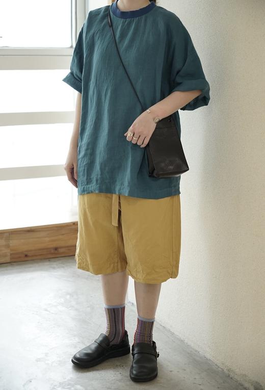 ALBUM DI FAMIGLIA 束带休闲短裤(军绿/黄色可选) 商品图2