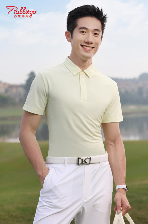 赤兔嗨购5A抗菌POLO衫商务轻运动男女同款24年新品正肩短袖 商品图8