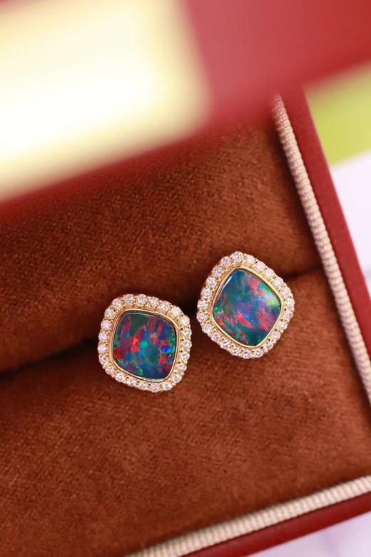 2.58ct 欧泊耳钉 商品图2