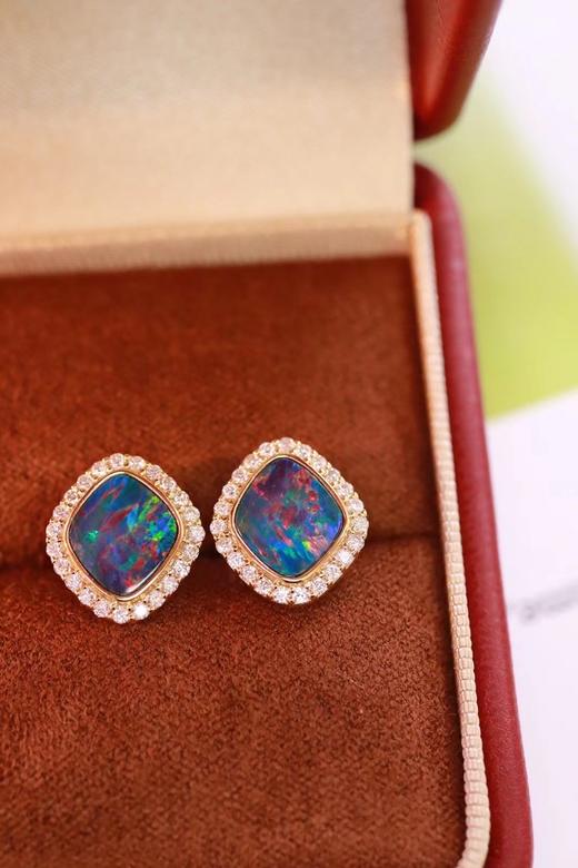 2.58ct 欧泊耳钉 商品图3