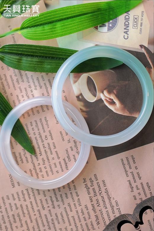 白月光手镯半山半水手镯宽版温润如玉仙女最爱 商品图0