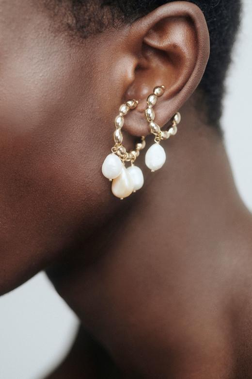 Chabaux Bold 系列珍珠装饰耳挂（S/M尺码可选）（单个） 商品图2