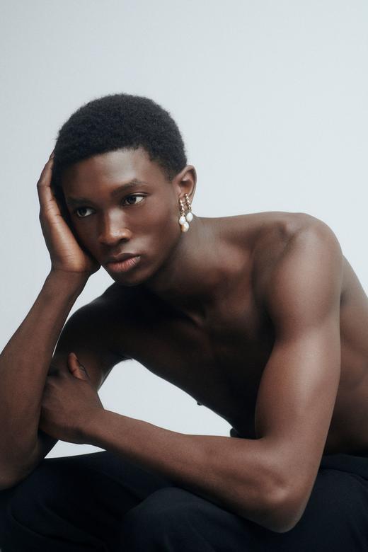 Chabaux Bold 系列珍珠装饰耳挂（S/M尺码可选）（单个） 商品图1