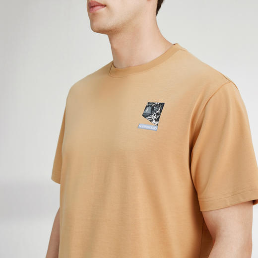 柒牌男士圆领短袖T恤夏季新款时尚休闲纯棉宽松老虎男生上衣	122T71350 商品图3