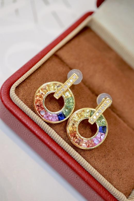 4.22ct 蓝宝石耳环 商品图2