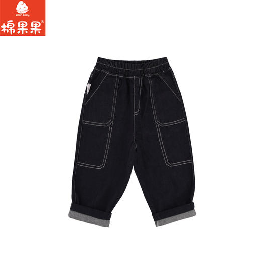 棉果果秋季新品男童春秋款纯棉柔软牛仔长裤M312200224464 商品图1