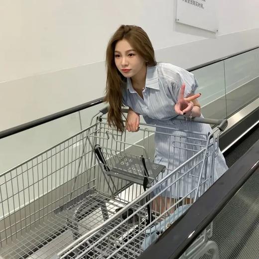 金蘑菇菇 /香草假期 Du家自制线！100纯棉休闲夏日衬衫连衣裙 商品图2