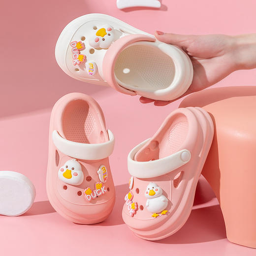 【轻盈舒适 步步可爱】EVA动物儿童洞洞鞋 女童可爱卡通外穿凉拖鞋  小中大童软底 男童拖鞋-QQ 商品图0