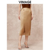 VIMAGE纬漫纪气质高腰垂坠显瘦半身裙秋季新款V2206802 商品缩略图2