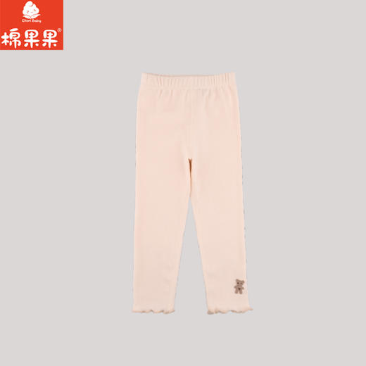 棉果果秋季新品女童春秋款百搭白色卡通打底裤打底裤M322206224444 商品图0