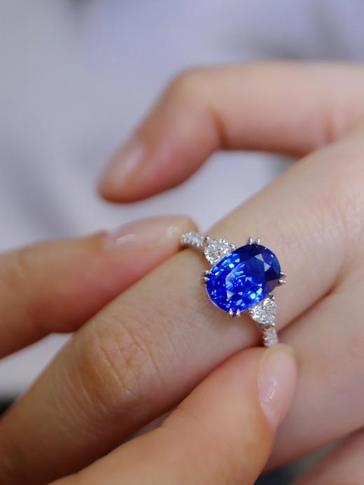 3.45ct 4.65g蓝宝石戒指 商品图7