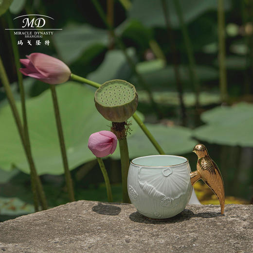 【春上新】10楼玛戈隆特福德莲生-莲蓬鸟把手杯 吊牌价988元活动价788元 商品图4