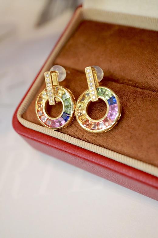 4.22ct 蓝宝石耳环 商品图0