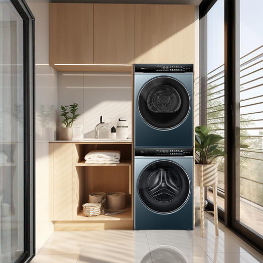 【卡萨帝揽光】10kg超薄家用洗衣机烘干机直驱滚筒热泵洗烘套装LB 商品图2
