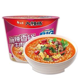 白象加大桶大辣娇麻辣香锅牛肉面135g*12桶