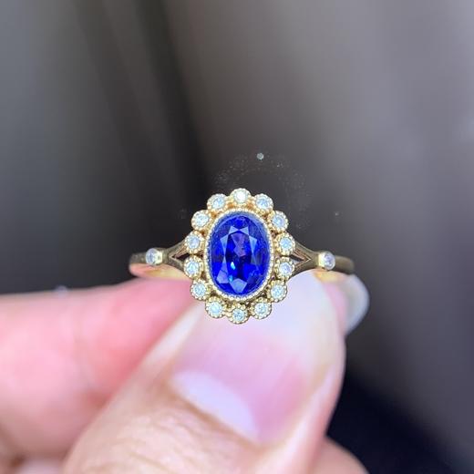 0.98ct 1.92g 蓝宝石戒指 商品图0