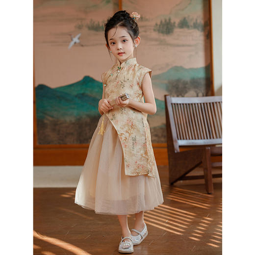 新中式旗袍女童中国风，古风汉服两件套国潮LSB- 2985 商品图0