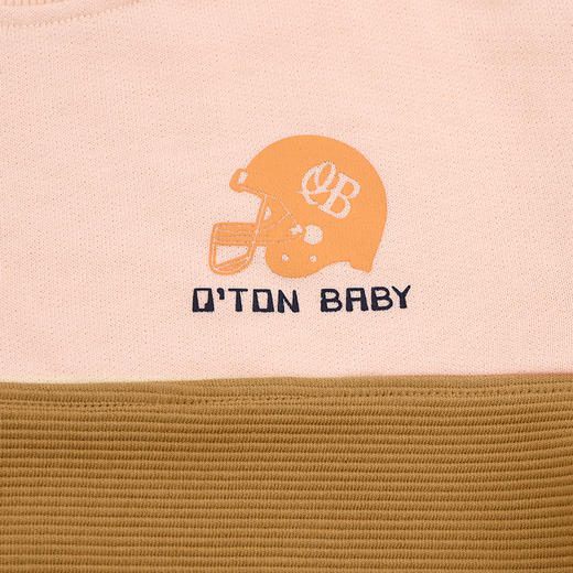 棉果果秋季新品男童春秋款简约百搭撞色拼接纯棉圆领套头卫衣M312180224460 商品图3