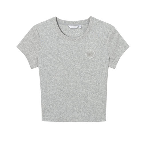 【商场同款】伊芙丽圆领修身舒适T恤1F4300281 商品图4