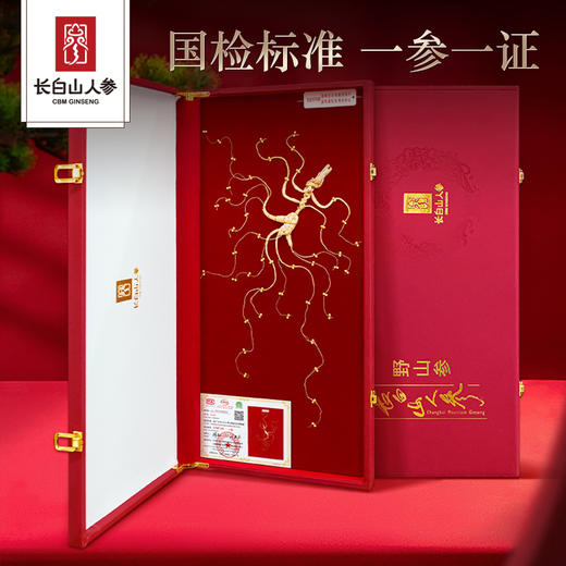 热卖【长白山甄选野山参】高档野山参礼盒珠钉60板野山参送礼一等品W系列 商品图0