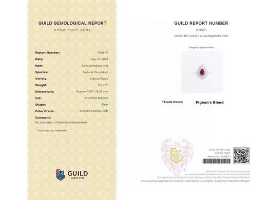 1.1ct 红宝石戒指 商品图5