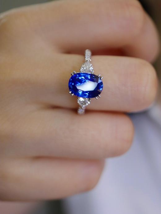 3.45ct 4.65g蓝宝石戒指 商品图4